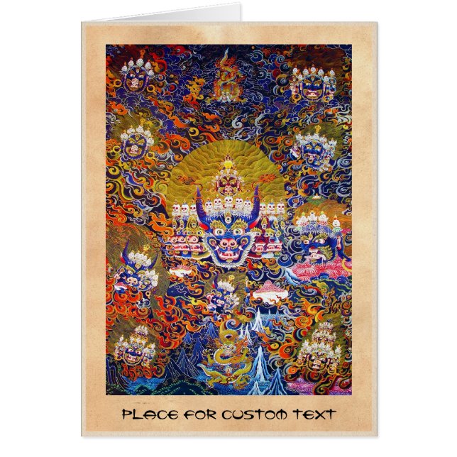 Tatuaje oriental fresco de dios de la muerte de (Frente)