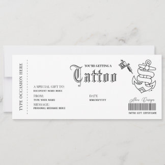 Tatuaje simple Obtén el cupón de la tarjeta regalo