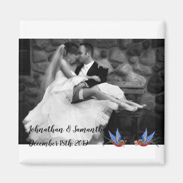 Tatuaje tradicional de aves de imán fotográfico pe (Frente)