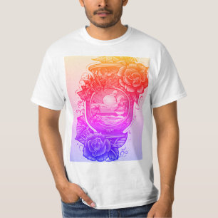 Tatuaje tradicional estadounidense diseña camiseta