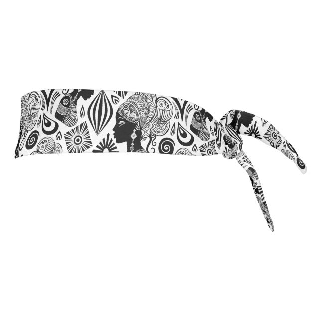 Tatuaje tribal de retrato Chica africano (Girar 90)