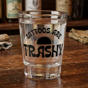 Tatuajes Son Basura Vasos De Chistes - Negro En Ne