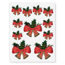 arreglo de oro de las campanas de Navidad con la