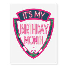 Tatuajes temporales del mes del cumpleaños de la