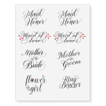 Tatuajes Temporales para Familia de Boda
