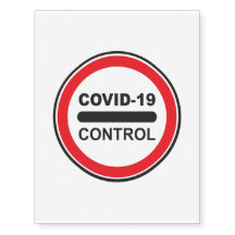 Rótulo de control y prohibición del covid-19