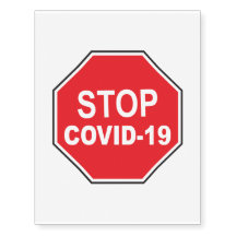 Rótulo - stop covid-19