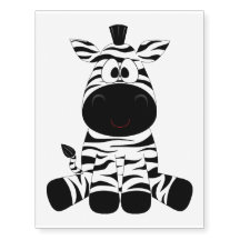 Zebra de bebé blanco y negro