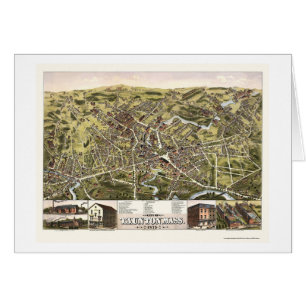 Taunton, mapa panorámico de las MAMÁES - 1875