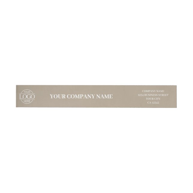 Taupe Beige Logotipo Empresarial Personalizado Sim (Individual)
