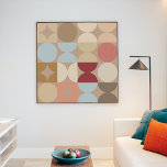 Taupe Beige Rubor Arte Retro Azul Rosa<br><div class="desc">Hermoso taupe contemporáneo beige, crema de marfil blanquecino, azul verde azulado, menta y color azul turquesa claro de color turquesa, medio círculos y mosaico cuadrado. Elegante, elegante y ecléctico diseño minimalista para el diseñador de interiores artísticos, el decorador de decoración artística, el popular histrionero, el estilo retro vintage de arte...</div>