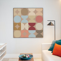 Taupe Beige Rubor Arte Retro Azul Rosa