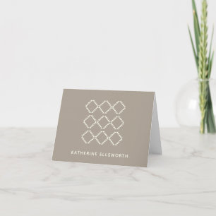 Taupe geométrico mínimo ruso moderno personalizado