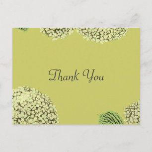 Taupe Hydrangea Gracias Tarjeta Post
