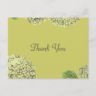 Taupe Hydrangea Gracias Tarjeta Post