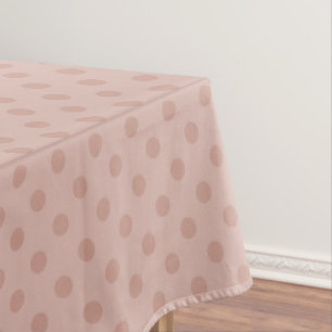 Taupe nebuloso/polka rosa manteles