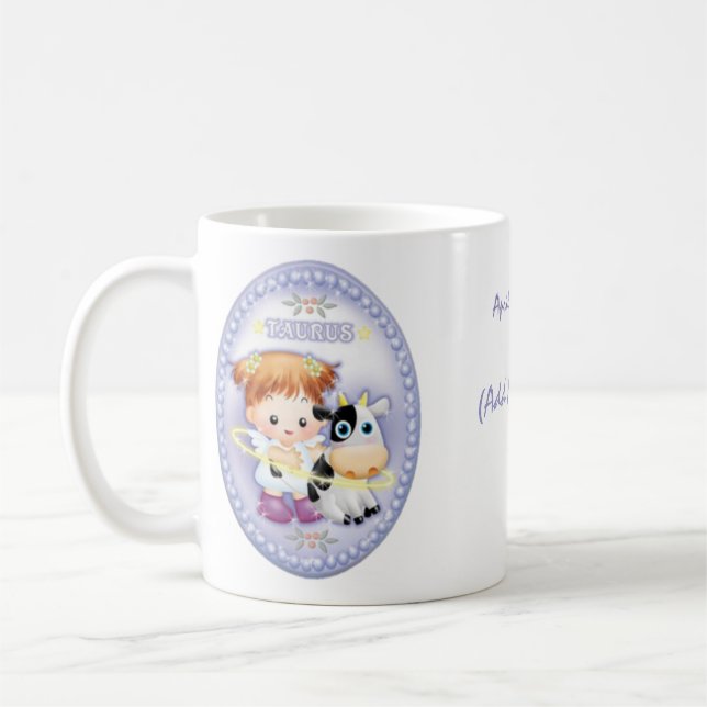 Tauro - taza personalizada del zodiaco (Izquierda)