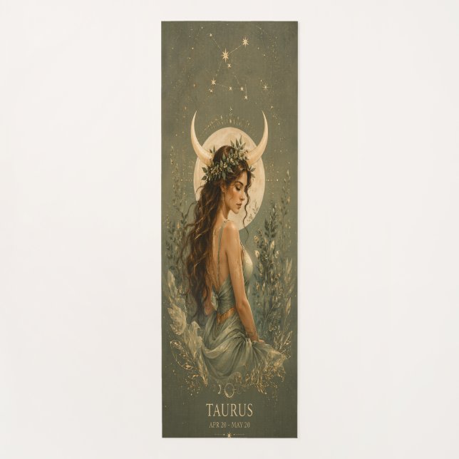 Tauro Zodiac Diosa Yoga Mat (Anverso)