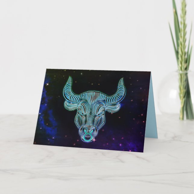 taurus la tarjeta de saludo zodiac bull (Anverso)