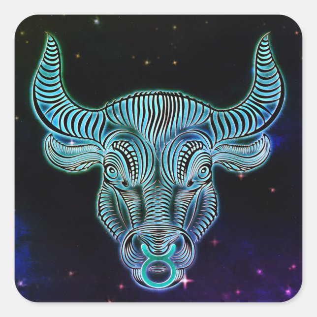 taurus los pegatinas zodiac bull (Anverso)