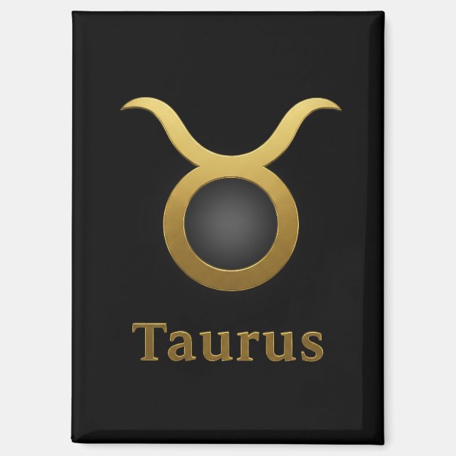 Taurus Zodiac / Imán de Nevera Símbolo de Tauro (Anverso)