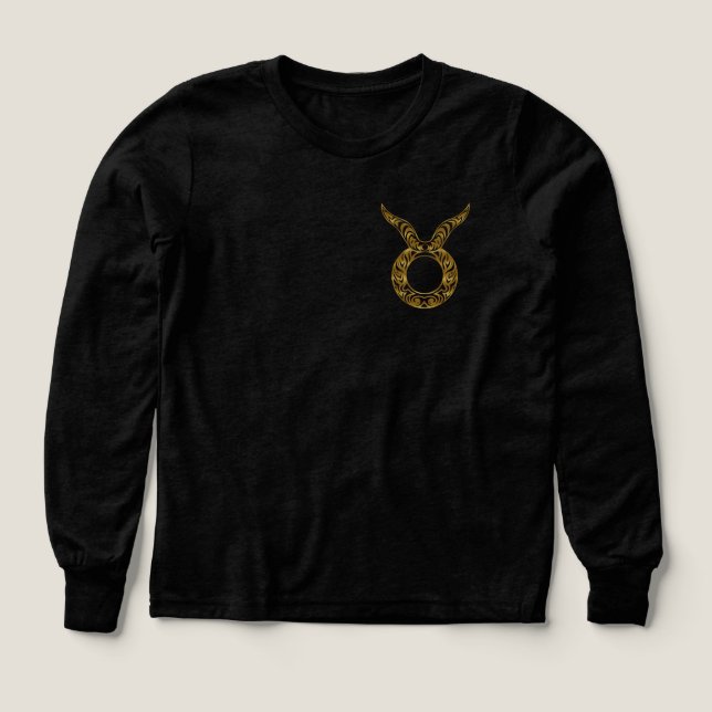 Taurus Zodiac - Oro tribal (Diseño frontal)