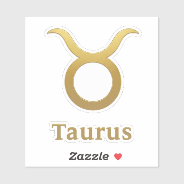 Taurus Zodiac Sign / Pegatina Tauro (Hoja)