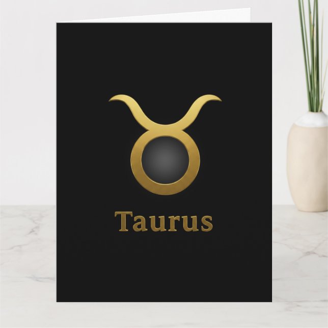 Taurus Zodiac Sign / Tarjeta Tauro (Anverso)
