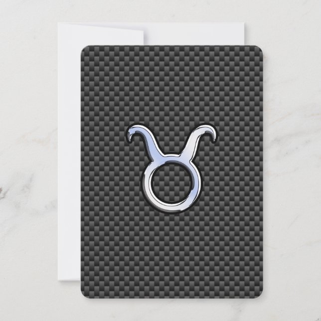 Taurus Zodiac sobre la impresión de fibra de carbo (Anverso)