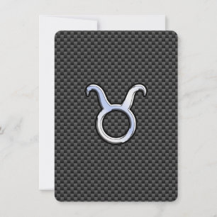 Taurus Zodiac sobre la impresión de fibra de carbo
