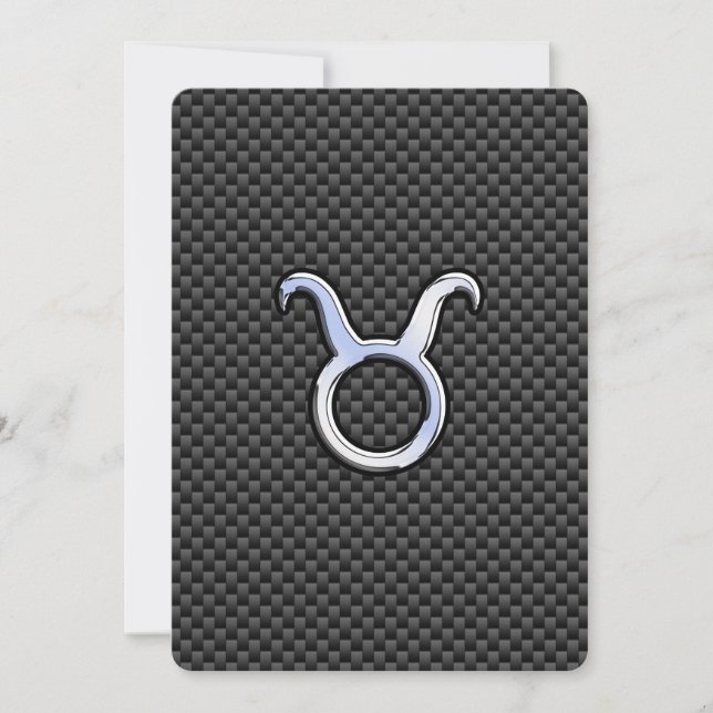 Taurus Zodiac sobre la impresión de fibra de carbo (Anverso)