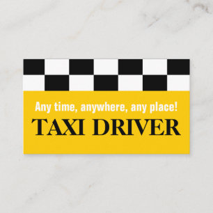 Taxi, Cab, Conductor, Tarjeta de Negocios de Trans