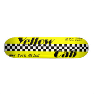 ¡Taxi! Monopatín amarillo del diseño del inspec