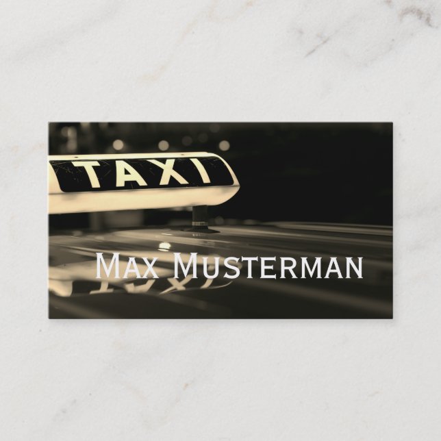 TAXI tarjeta de presentación (Anverso)