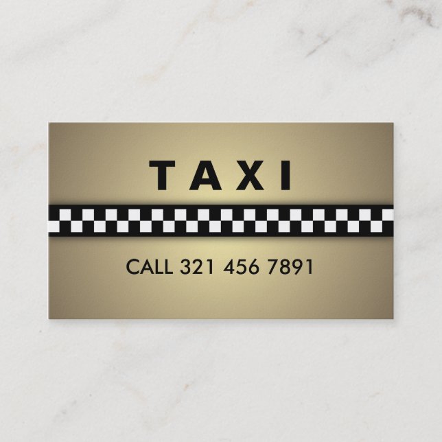 Taxi - tarjetas de visita (Anverso)