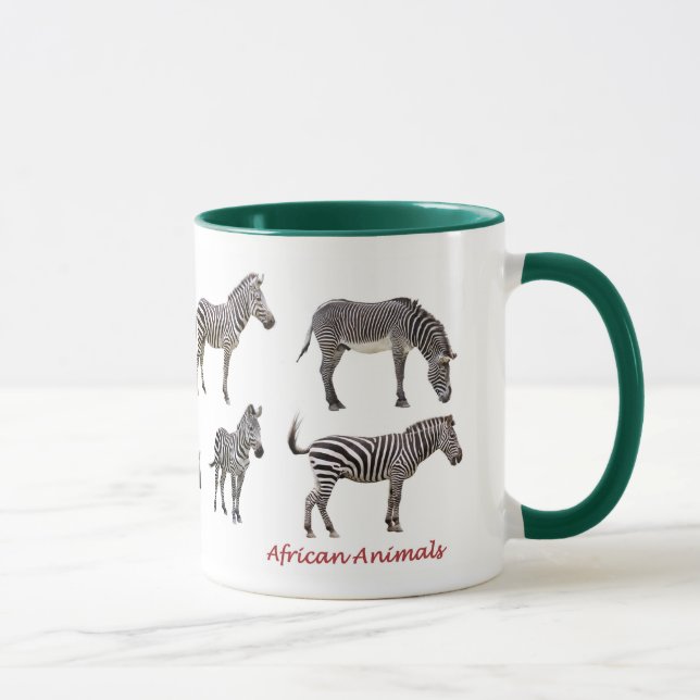 TAZA アフリカの動物のマグカップ (Derecha)