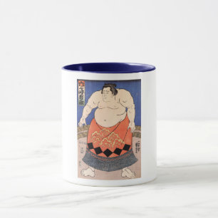 Taza 力 士, 国 芳 Luchador de sumo, Kuniyoshi