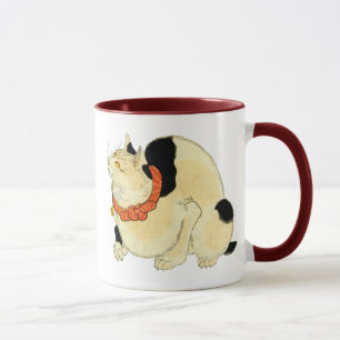 Taza 日本猫, gato japonés del 国芳, Kuniyoshi, Ukiyo-e