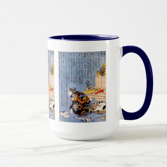 TAZA 歌川国芳、自画像 (Derecha)