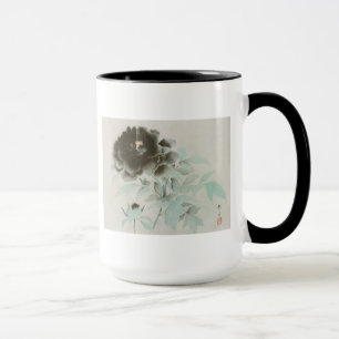 Taza 牡 丹, 速 水 舟 Peony, Gyoshū, arte jpanés