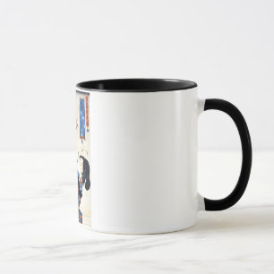 Taza 猫 と 女, 国 Gato y Mujer, Kuniyoshi, Ukiyo-e