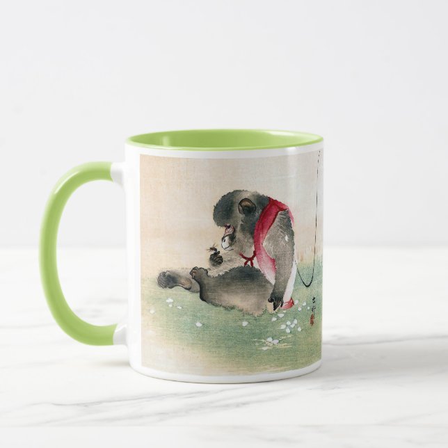 Taza 猿、小原古邨 Koson (Izquierda)