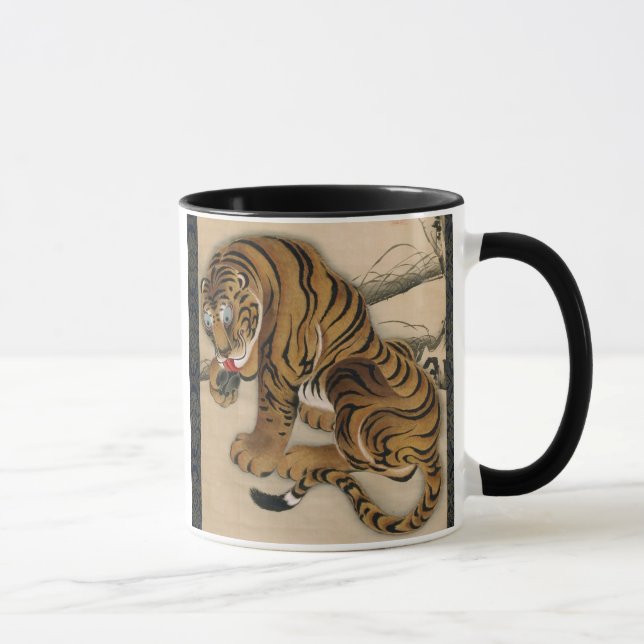 Taza 虎図, tigre del 若冲, Jakuchu (Derecha)