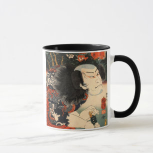 Taza 龍の刺青の役者, actor del 国芳 del tatuaje del dragón,