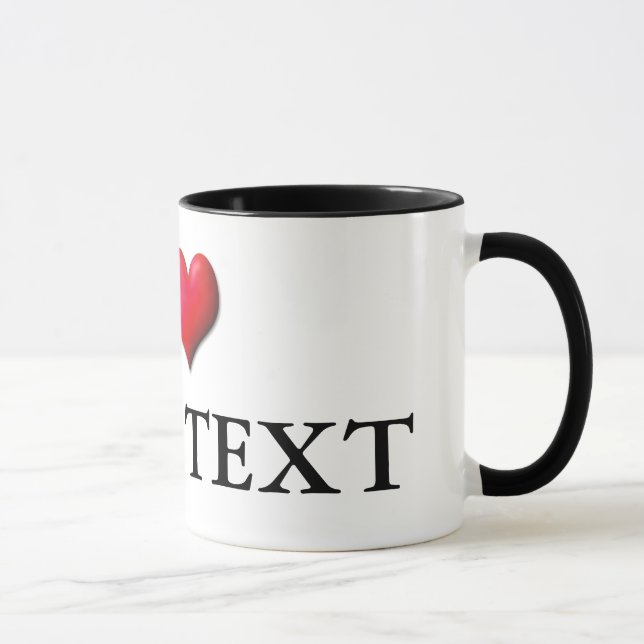 Taza 0001 del corazón del personalizable I (Derecha)