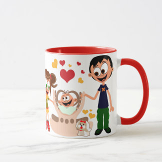 Taza 02 del bebu del voli de la mamá (la mamá ama