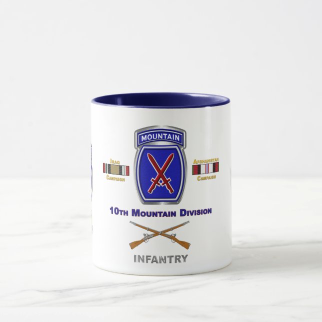 Taza 10ª División de Montaña Iraq & Afghanistan Veteran (Centro)