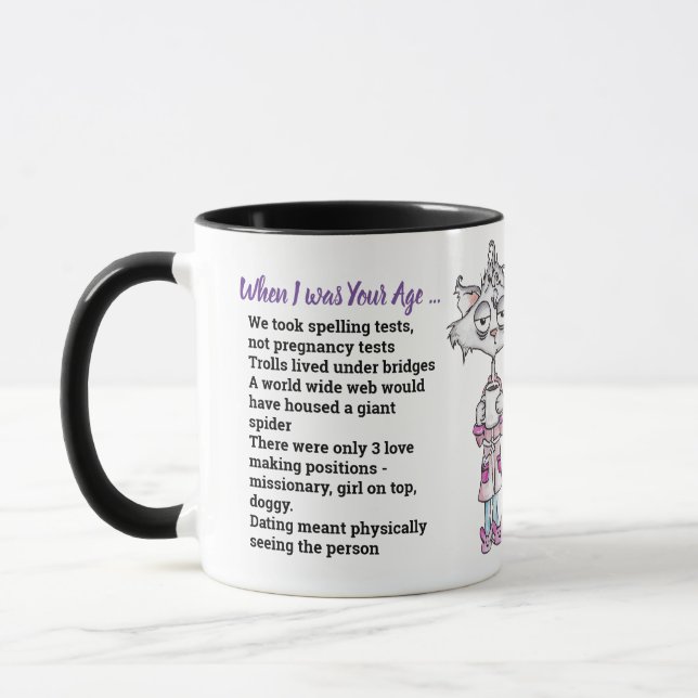 Taza 100 años cuando yo tenía tu edad EDIT CUALQUIER ED (Izquierda)