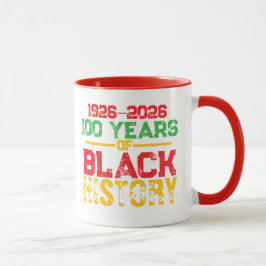 Taza 100 Años de Tipografía de la Historia Negra