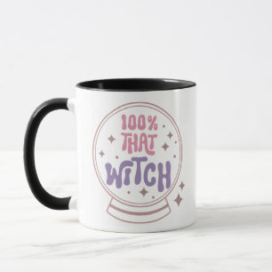 Taza 100% de Halloween de la Bruja Crystal Ball